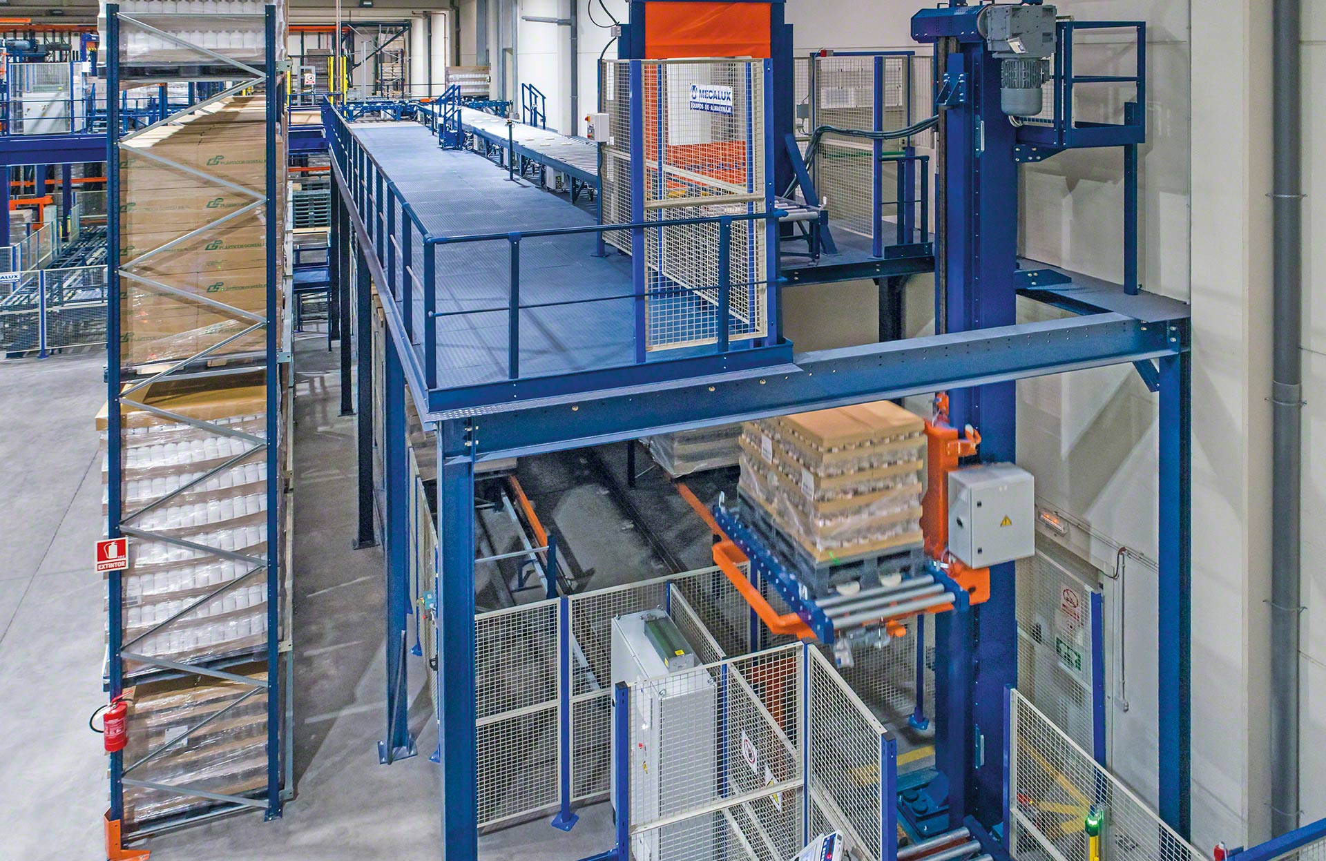 Vertical lift conveyors connect different floors