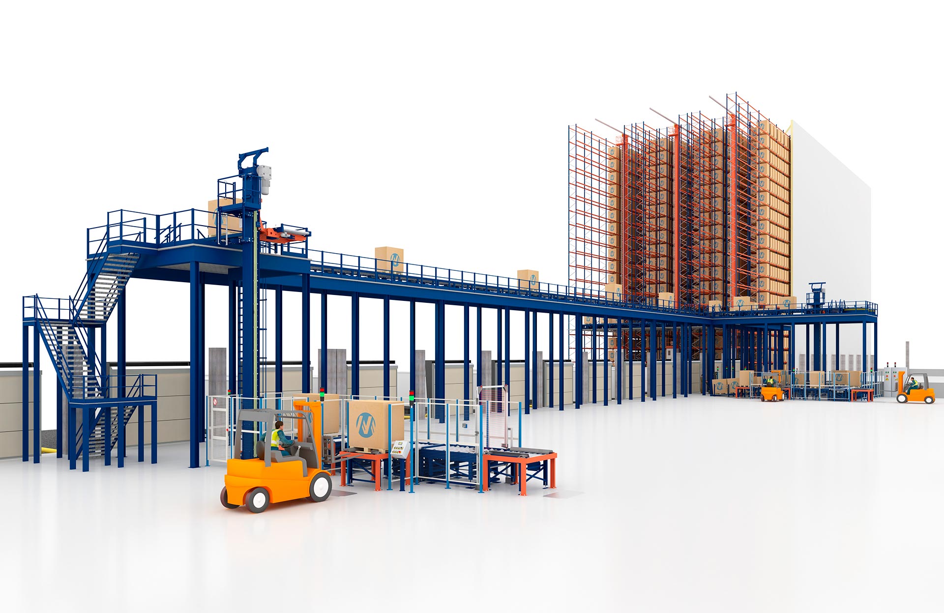 Pallet elevators reduce palletised load transport times by enabling rapid changes in levels